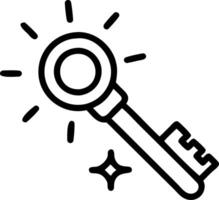 Macro shot of a glowing holographic key representing business access and leadership vector
