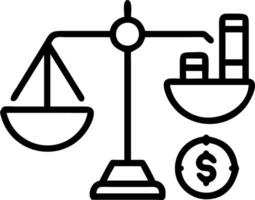 Macro shot of glowing financial symbols and compliance scales on a digital device vector