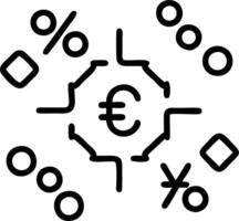 Minimalist tiles with abstract currency and discount icons vector