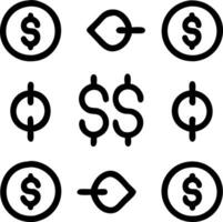 Minimalist seamless tiles with intertwined currency and discount icons vector