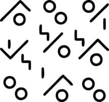 Minimalist tiles with abstract discount and currency symbols vector