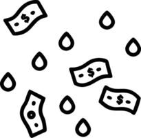 Money rain tile pattern vector