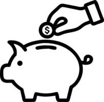 Piggy bank overflowing with coins vector