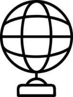 Plain white background with glossy holographic globe and copy space for global business vector