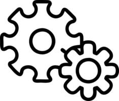 Puzzle piece and gear icons for compliance and teamwork vector