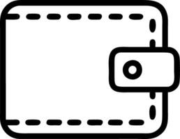 Plain white wallet icon vector
