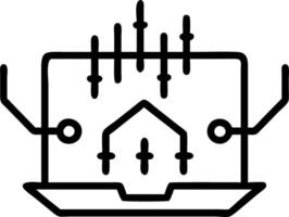 Quantum computer trading floor vector