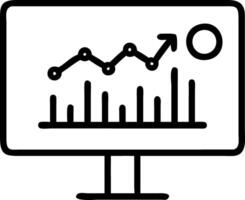 Real time stock market data screen vector