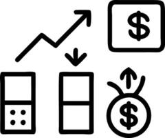 Repeating dollar signs graphs and calculators in a seamless cartoon tile on a clean white background representing financial growth and planning vector