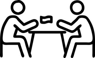 Sales team discussing targets over lunch in cafeteria vector
