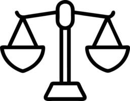 Scales and shield floating above white background representing balanced responsibility vector