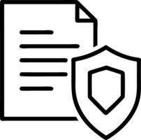 Shield and document icons representing legal compliance vector