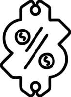 Soft abstract of a dollar sign formed by discount percentages with bokeh effect vector