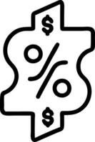 Soft abstract of a dollar sign formed by discount percentages with bokeh effect vector