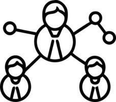 Soft abstract of businesspeople silhouettes connected by lines bokeh effect vector