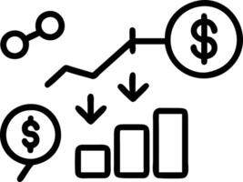 Soft abstract business icons with glowing financial planning symbols vector