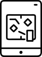 Tablet on white background displaying holographic financial charts and planning icons vector