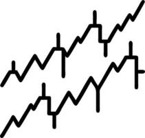 Stock chart zig zag vector