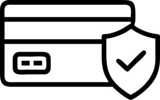 graphic of a credit card with a shield representing secure payments vector