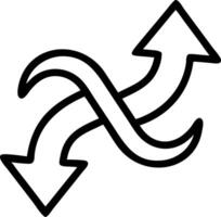 Two intertwined arrows forming an upward spiral isolated on white background vector