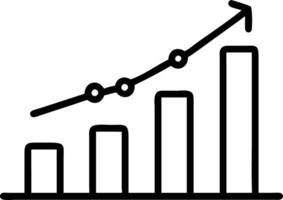 graphic of ascending bar charts symbolizing financial growth vector