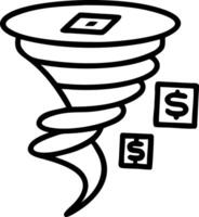 Tornado of receipts and invoices vector