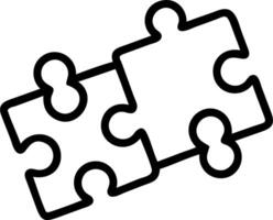 Two interlocked puzzle pieces floating isolated on white background vector