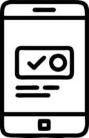 illustration of a smartphone with a checkmark representing successful mobile payment vector