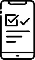 illustration of a smartphone with a checkmark representing successful mobile payment vector