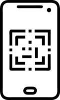 image of a mobile phone with a QR code representing modern payment methods vector