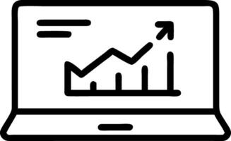 image of a laptop screen displaying analytics charts representing data analysis vector