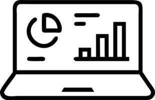 image of a laptop screen displaying analytics charts representing data analysis vector
