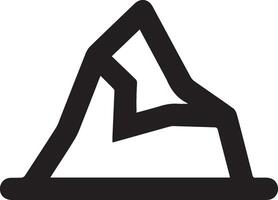 A black and white mountain icon vector