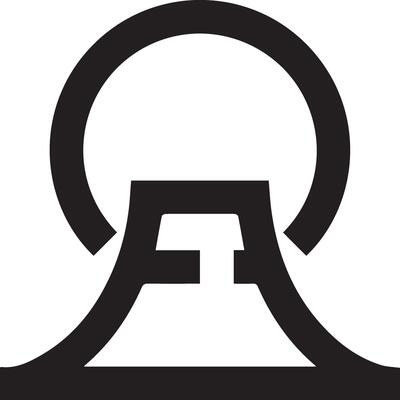the logo a mountain black and white outline illustration