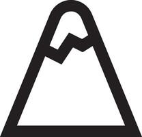 A black and white logo of a mountain vector