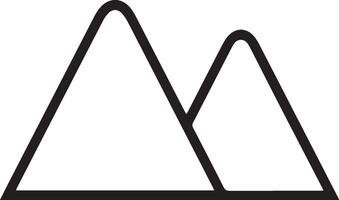 A black and white mountain icon vector