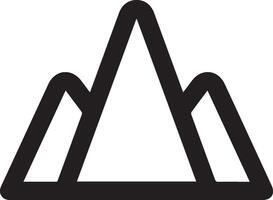 A black and white mountain icon vector