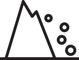 A mountain with a circle around it vector