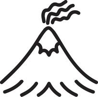 Volcano icon illustration clip art outline image vector