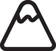 A black and white mountain icon illustration vector