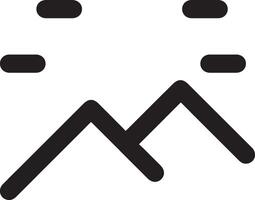 A black and white mountain icon vector
