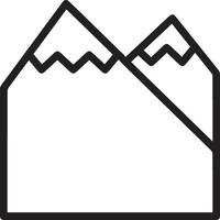 A mountain icon with a white background vector