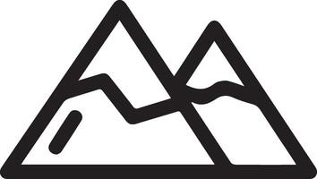 Mountain icon illustration clip art outline image vector
