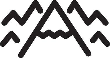 a mountain symbol illustration outline image vector