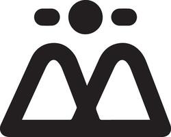 a mountain black and white outline design illustration vector