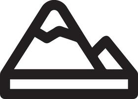 A black and white mountain icon clip art illustration vector