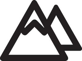 A black and white mountain icon vector