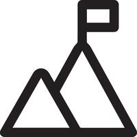 A black and white mountain icon vector