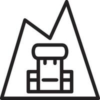 A black and white mountain icon vector