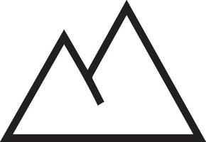A black and white logo of a mountain vector